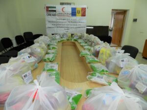 Read more about the article FOOD PACKAGES FUNDED BY THE UAE EMBASSY IN KYIV AND EMIRATES RED CRESCENT DISTRIBUTED TO ASYLUM-SEEKERS IN MOLDOVA